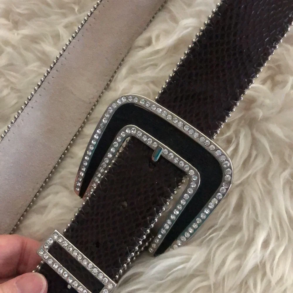 ROD’s Cowgirl Bling RHINESTONE EMBELLISHED Leather BELT Lrg